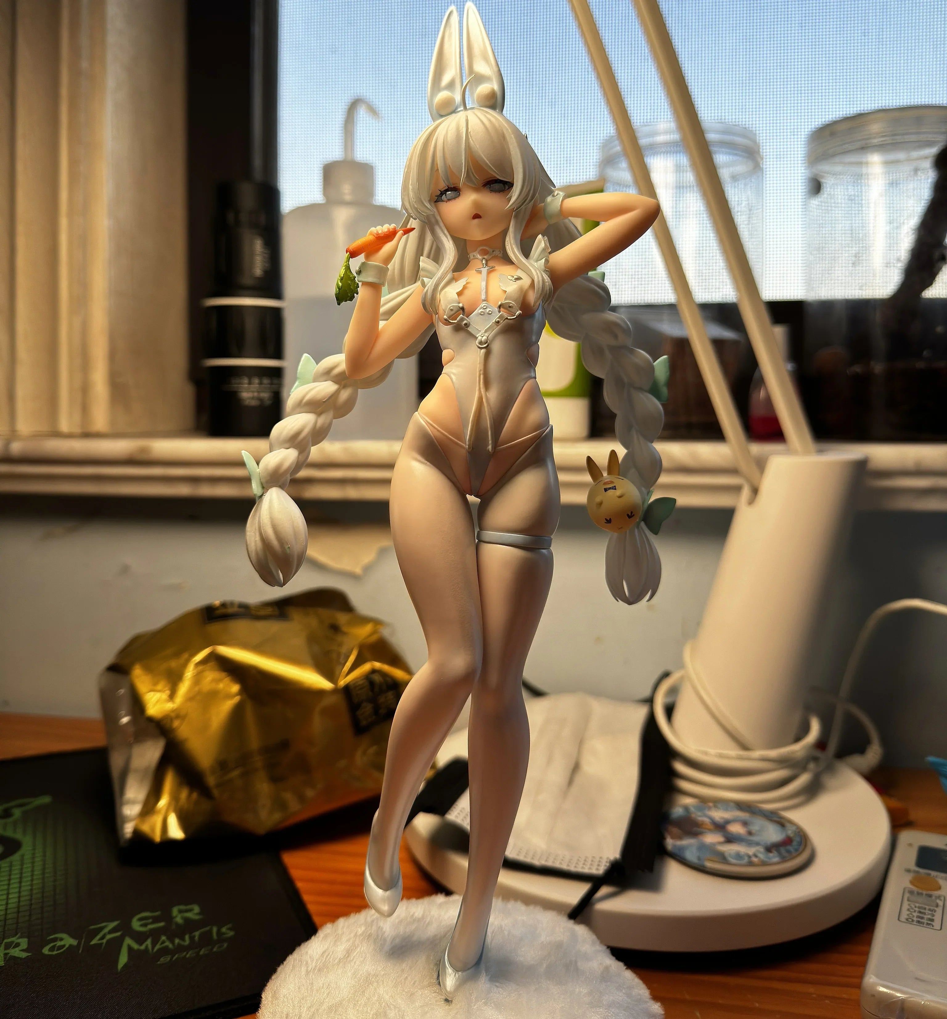 Azur Lane Loli Vichya "Lazy Bunny" Figure - White Bunny Girl Standing Pose Statue