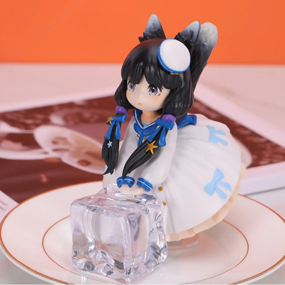 12CM Anime DLC Series Tea Time Cats (Vol.3) Cow Cat Figure Cute Model Toy Gift Aciton Figure Desktop Computer Case Ornament