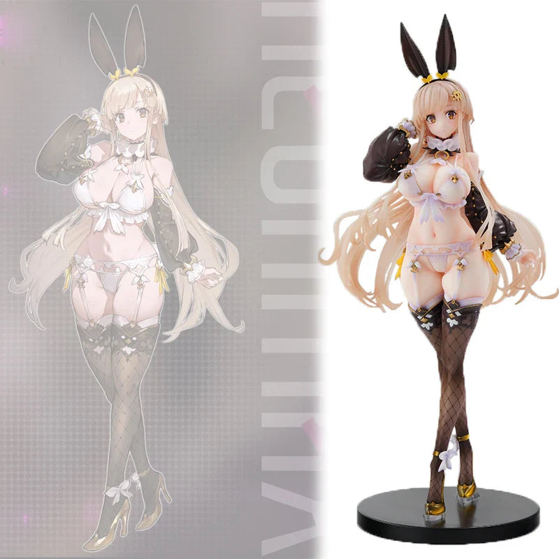 NEONMAX 1/6 Scale Anime Sexy Girl Mois Bunny Ver. PVC Actionfigur Sammlermodell Puppengeschenk für Erwachsene