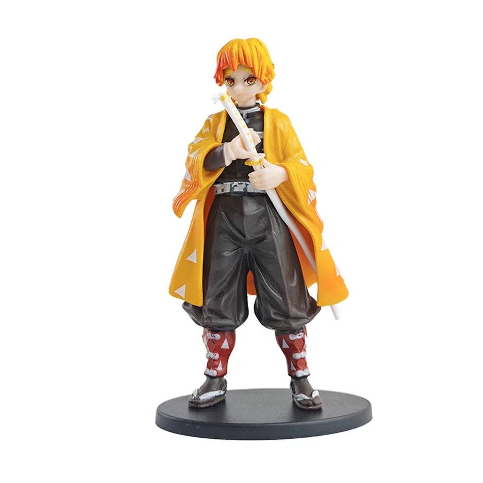 Anime 16CM Demon Slayer Kimetsu No Yaiba Figure Kamado Tanjirou Action Figure Agatsuma Zenitsu Nezuko Warrior PVC Model Toys AAA
