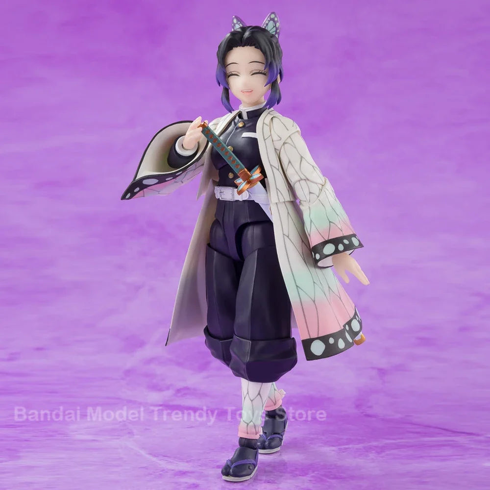 In Stock Bandai SHF Demon Slayer Kochou Shinobu Insect Hashira Action Figures Model Original Toys Ornaments Gifts Collectible
