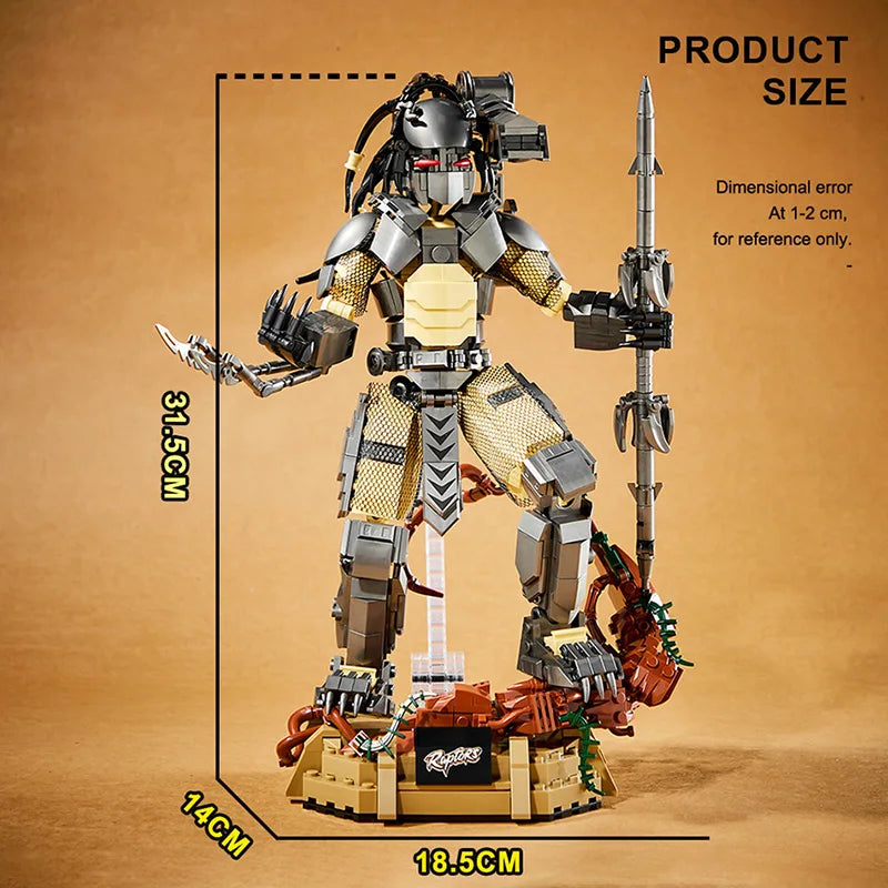 Creative MOC Predator Alien Figures Building Blocks Bricks DIY Alien Warrior Assembly Model Toys For Children Adult Boys Gifts