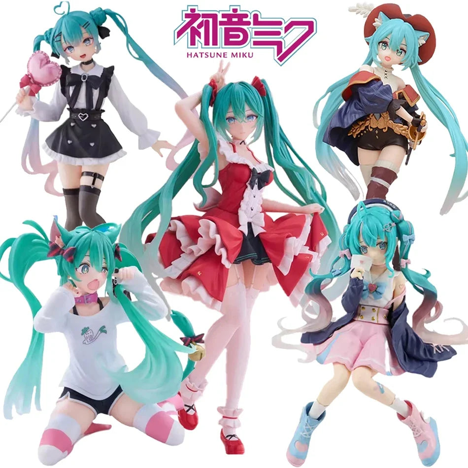 20cm Sexy Girl Hatsune Miku Anime Figure Fashion Subclture Miku Action Figure Christmas Gift PVC Collections Model Doll Toys