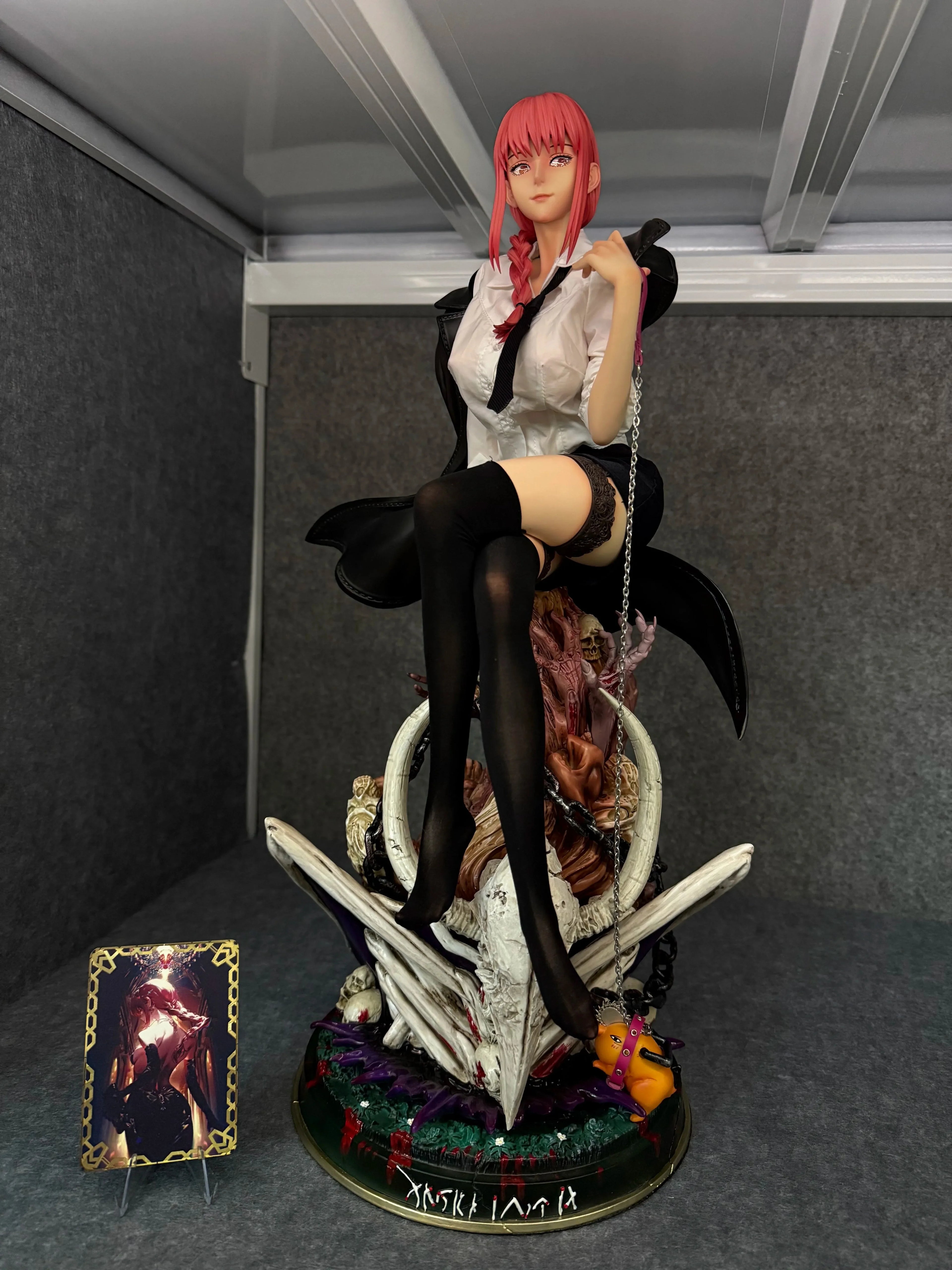 46cm Anime Chainsaw Man Figure Makima Action Figures Extra Large Sexy Makima Statue Desktop Ornamen Collection Model Toys Gifts