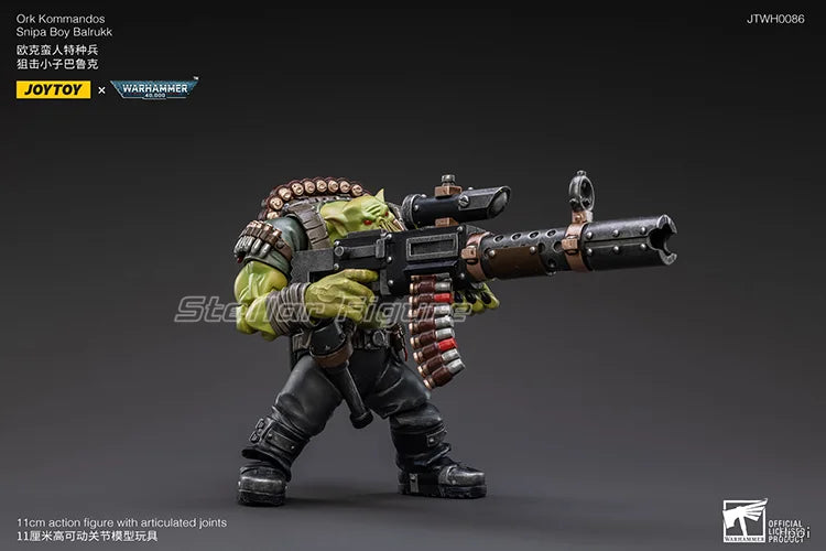 【SF】JOYTOY 1/18 Action Figure Ork Kommandos Snipa Boy Balrukk Model Toys Gifts Collection Ornaments