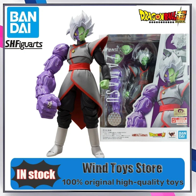 In Stock100% Original Bandai Dragon Ball Sh Figuarts Shf Potara Zamasu Action Figures Anime Model Toys Figura Pvc Gifts
