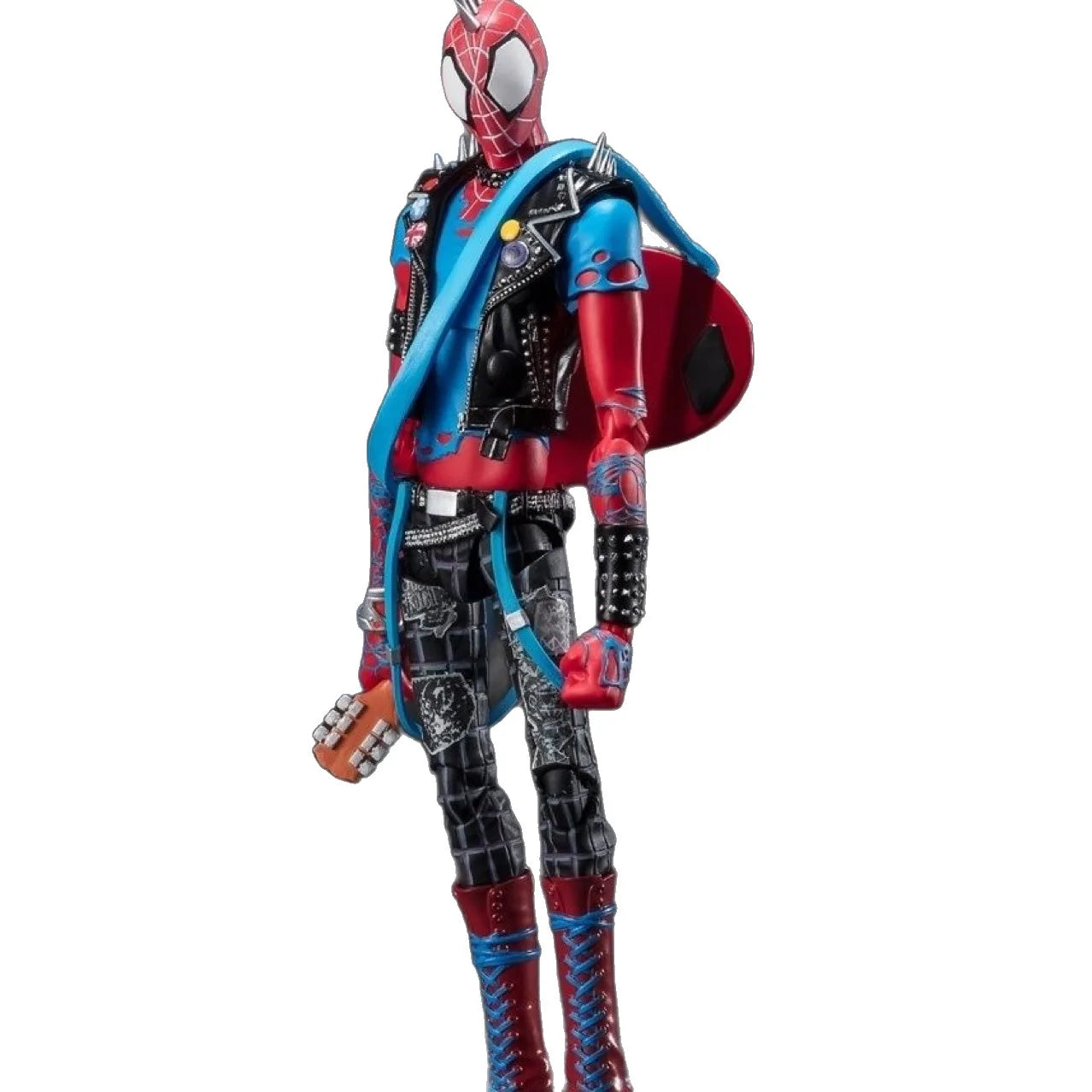 16cm CT MARVEL  Across the SpiderVerse Spider Punk Hobby Anime Collection Action Figures Mobile Handheld Toy Model Ornament Gift