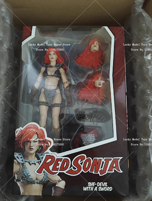 1/12 Scale Collectible Red Hair Sonja Action Figure Movable Joint Body Design 6inch BOSS Fight Studio Female Soldier Doll