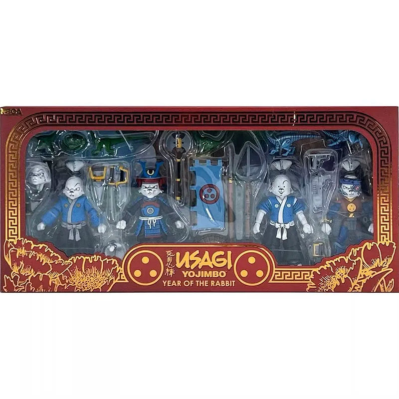 NECA 54393 TMNT Figure Teenage Mutant Ninja Turtle Usagi Yojimbo Miyamoto Usagi Action Figuras Anime 7-Inch Model Original Gift
