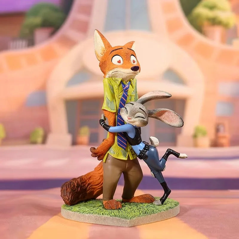 Disney Zootopia Judith Nick Cartoon Character Figurine Toy Desktop Ornament Official Birthday Gift Collectible