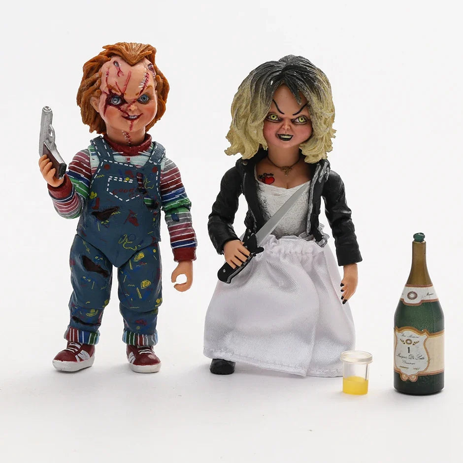 NECA Ultimate Bride of Chucky & Tiffany 7" Horror Action Figure 2-Pack