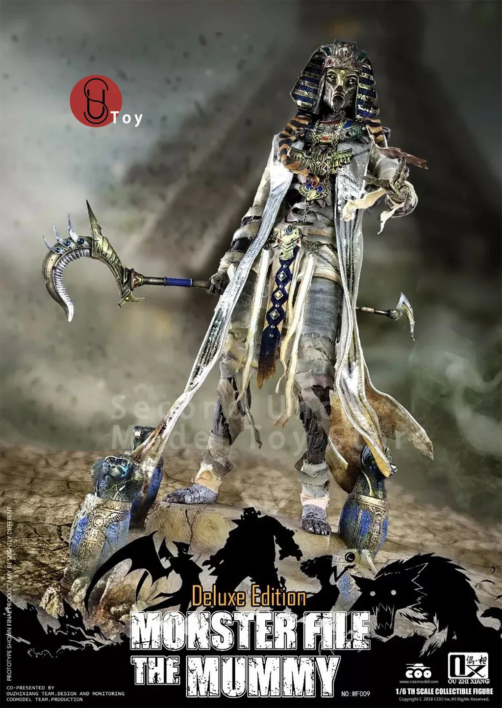 COOMODEL MF008 MF009 1/6 Monster File The Mummy Egypt Skeleton platform 12'' Action Figure Full Set Collectible Model Toys Gift