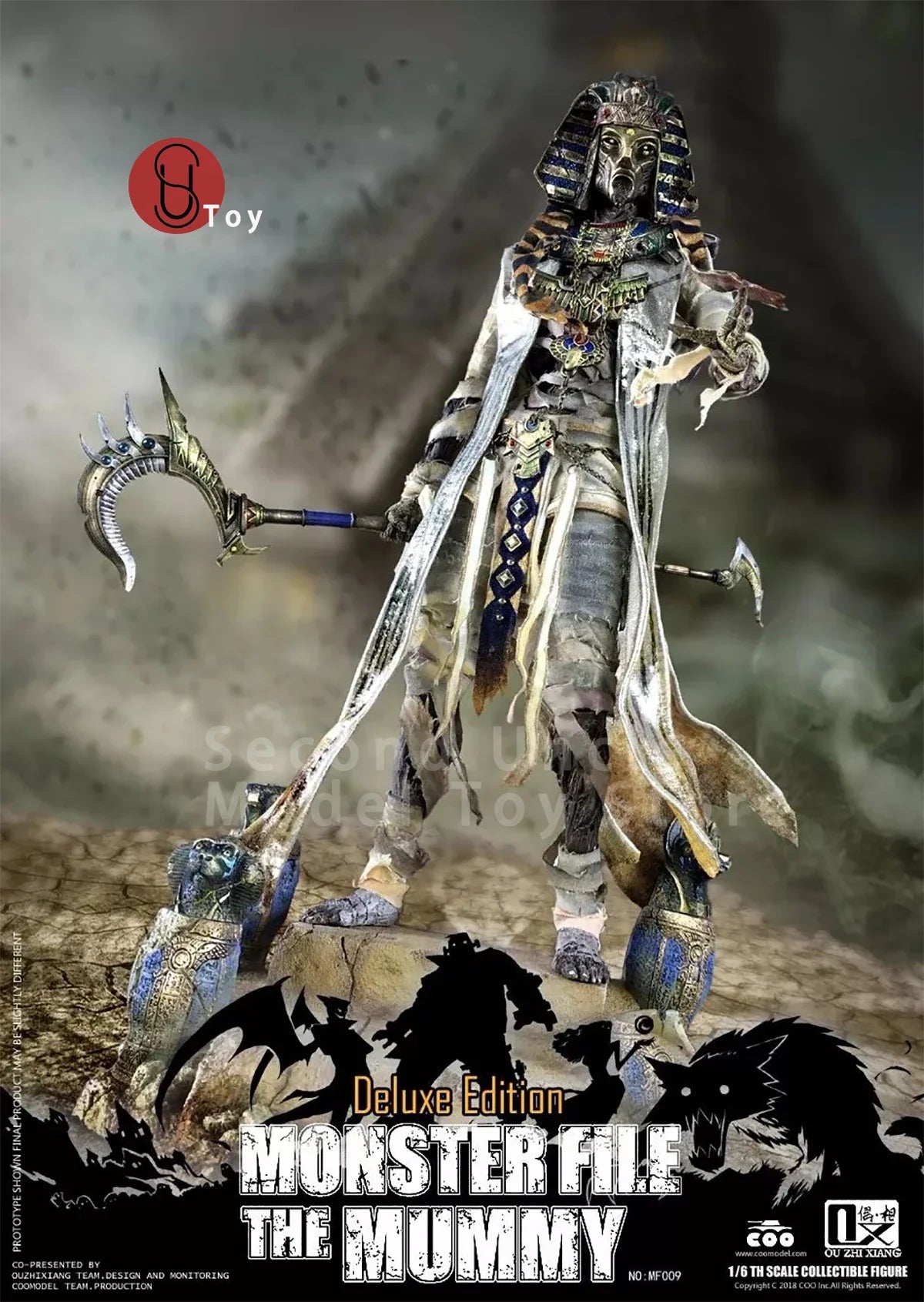 COOMODEL MF008 MF009 1/6 Monster File The Mummy Egypt Skeleton platform 12'' Action Figure Full Set Collectible Model Toys Gift