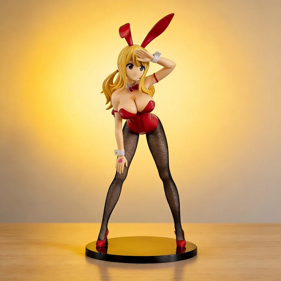 Fairy Tail Lucy Bunny Girl Anime Figur 2D Schönes Mädchen Desktop Ornament Sammlerstück Deko Modell