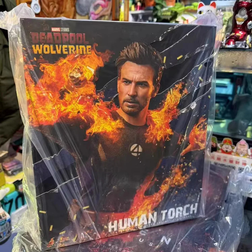 Hottoys MMS789 Marvel Human Torch Actionfigur - Sammelbares detailliertes Filmmodell Deadpool & Wolverine Erwachsenensammlerstück