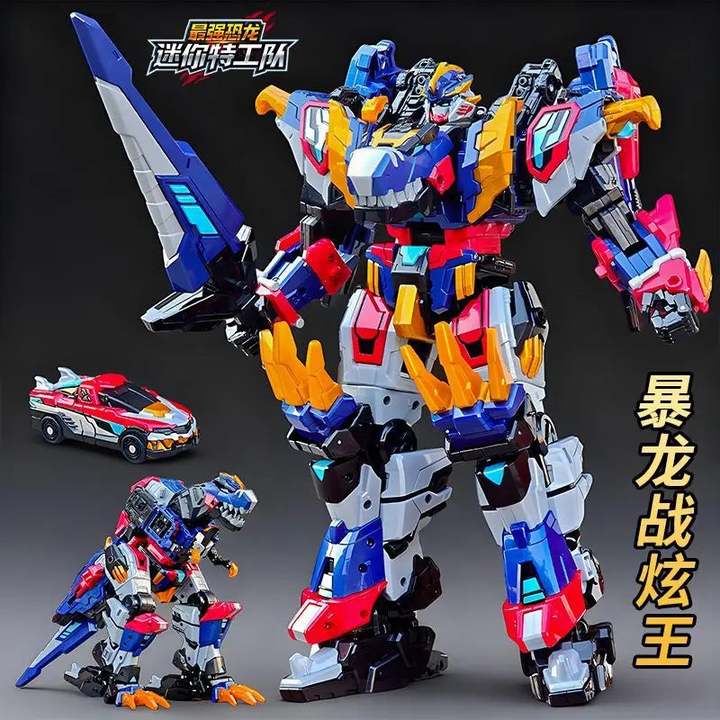 MiniForce Dinoid Warrior Transformation Robot Dinosaur Model REX KAISER Mini Force Deformation Headbot Giganoto Dino Toys