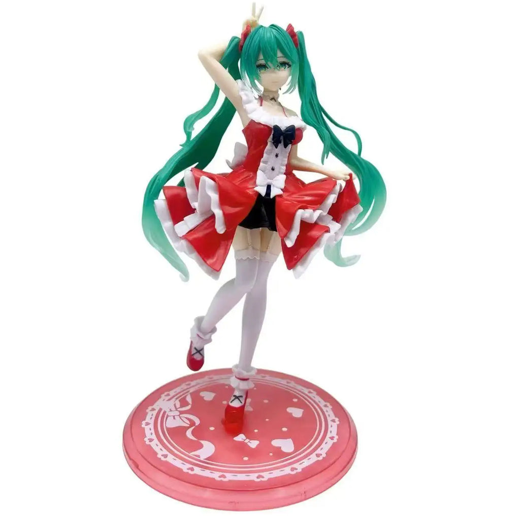 Hatsune Miku Lolita Figure Fashion Anime Miku Collection Action Figurine Kawaii Cute Model Desktop Ornaments Toy