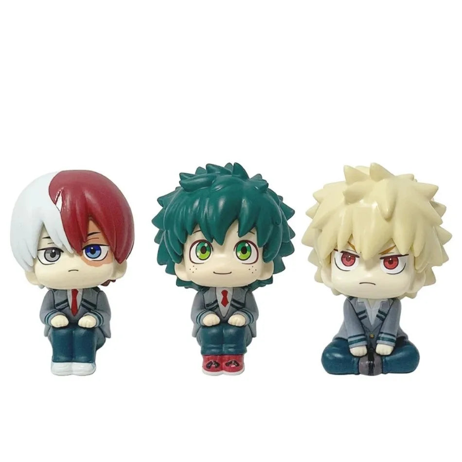 10cm boku no hero academy anime figure midoriya izuku action figure bakugo katsuki/todoroki shoto statuette pvc collection toys