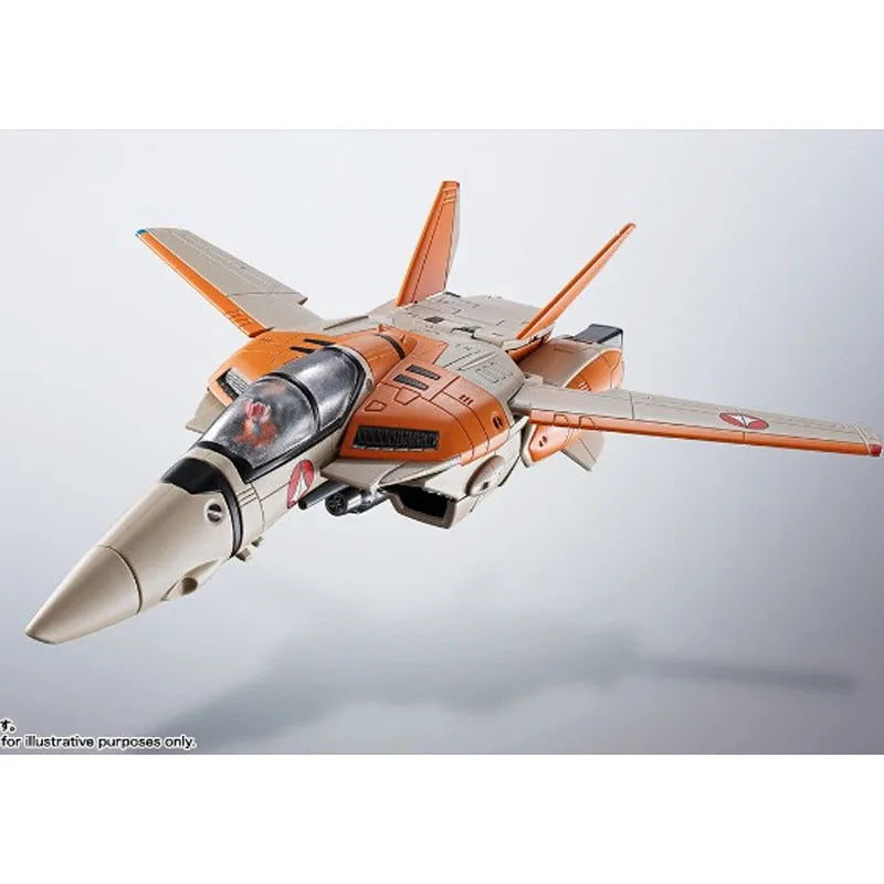 Bandai Original HI-METAL R Macross VF-1D Valkyrie Anime Action Figures Toys for Boys Christmas Gift Collectible Model Ornaments