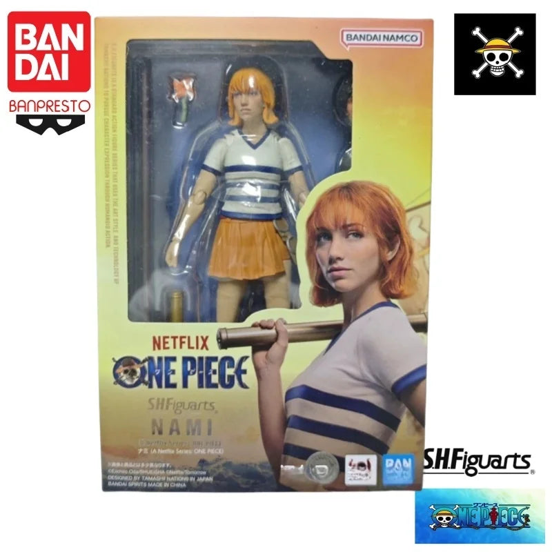 Bandai Original auf Lager One Piece Anime S.H.Figuarts Netflix Live-Action Nami Actionfigur Modell Puppe Nagelneu in Originalverpackung Garage