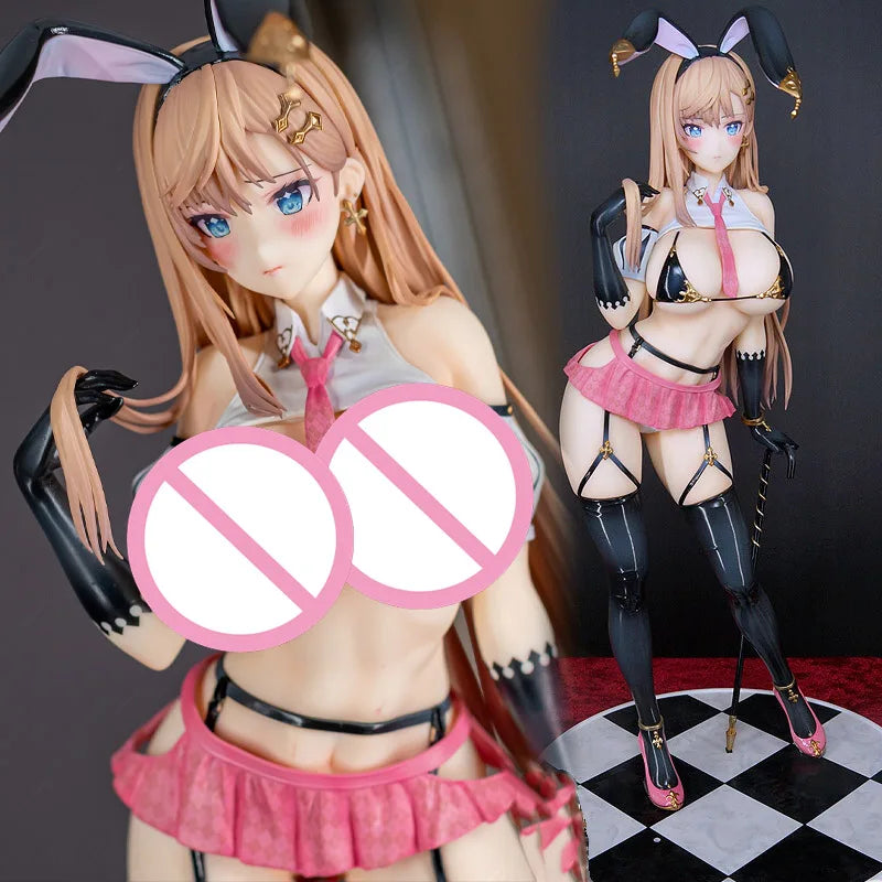 Native Pink Cat Mataro Character Gal Bunny Anime Sexy Girl 30cm Pvc Action Figure Adult Collection Statue Model Toy Doll Gift