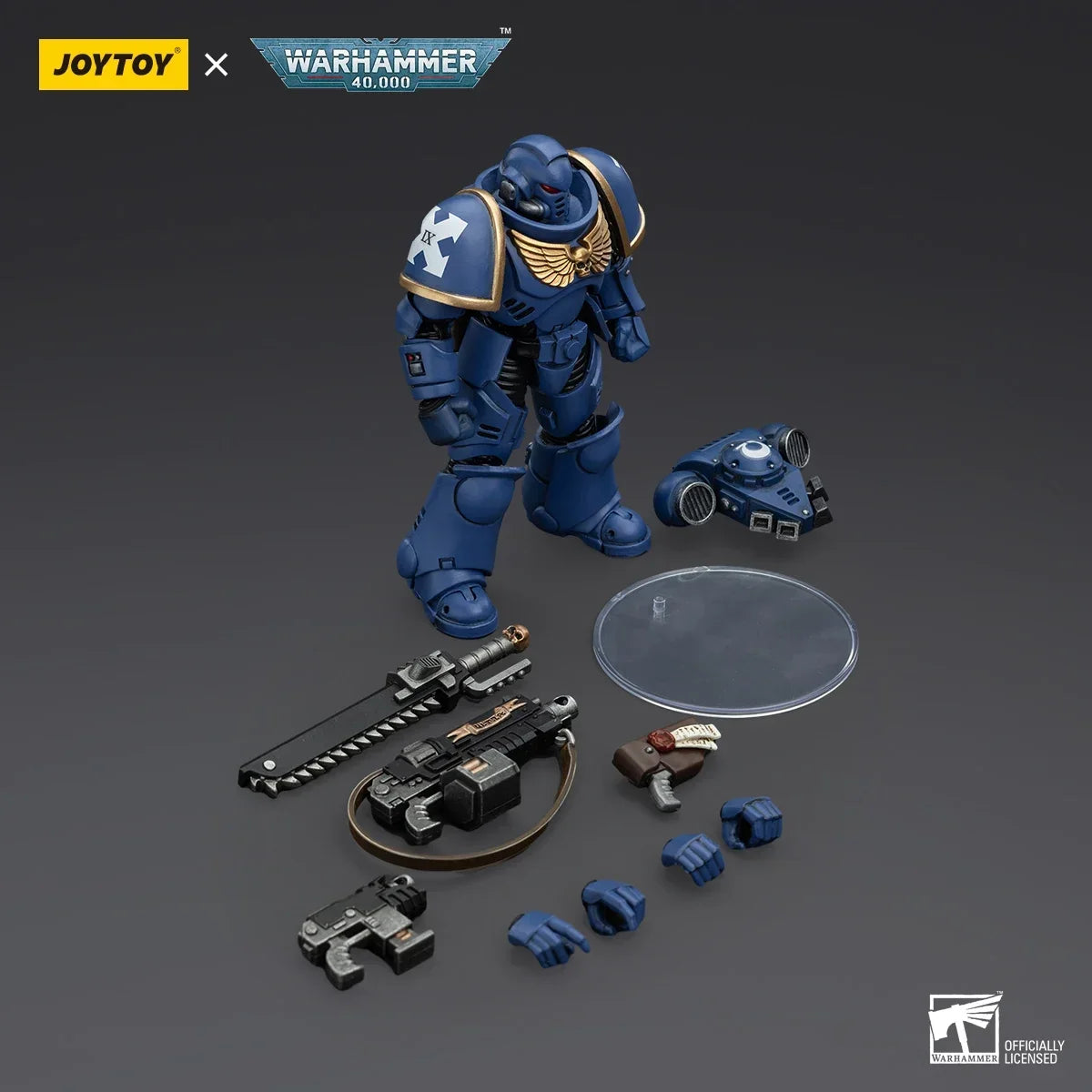 In Stock JOYTOY Warhammer 40K Motorcycle Space Marines Ultramarines Outriders Brother Catonus Action Figure Model Toy Dolls