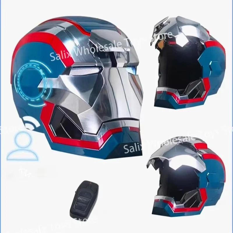 Iron Man 1:1 Mk5 Helm Patriot Avengers Cosplay Elektrisches Öffnen Schließen Chinesisch Englisch Stimme Fernbedienung Geschenke Kundenspezifisch