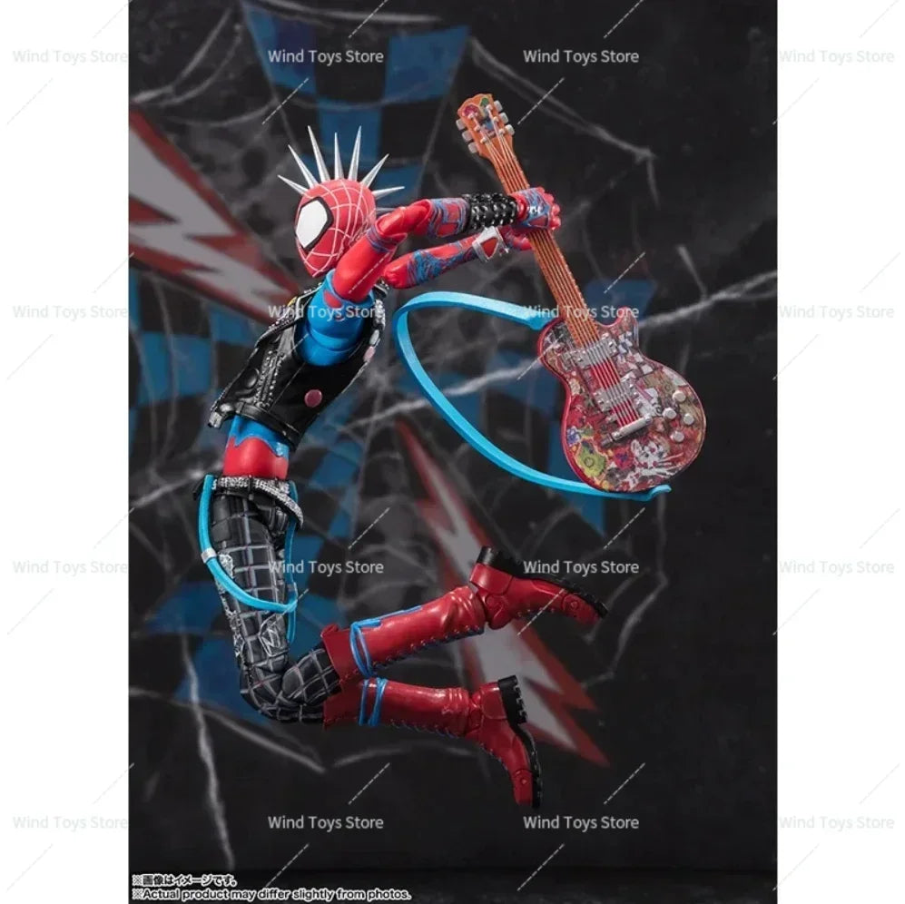 100% Original Bandai SH Figuarts Shf Spider Punk Man Action figure Across The Spider Verse Genuine In Stock Anime Figura Toys