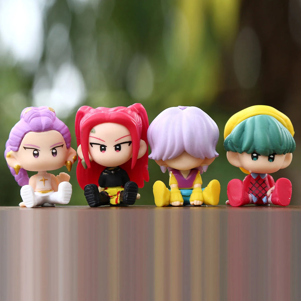 10pcs/Set Kpop Demon Hunters Action Figure Toy Derpys Tiger Rumi Mira Zoey Sussy Figurine Doll For Fans Gift
