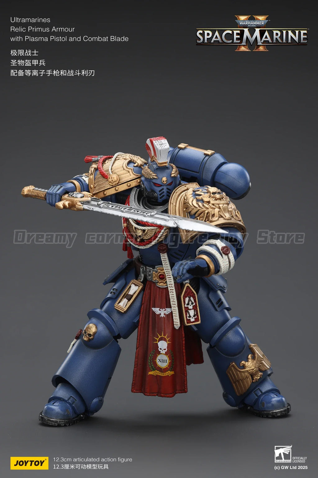 【In Stock】JOYTOY Warhammer 40K Ultramarines Relic Primus Armor with Plasma Pistol and Combat Blade 1/18 Action Figure Toy Mode