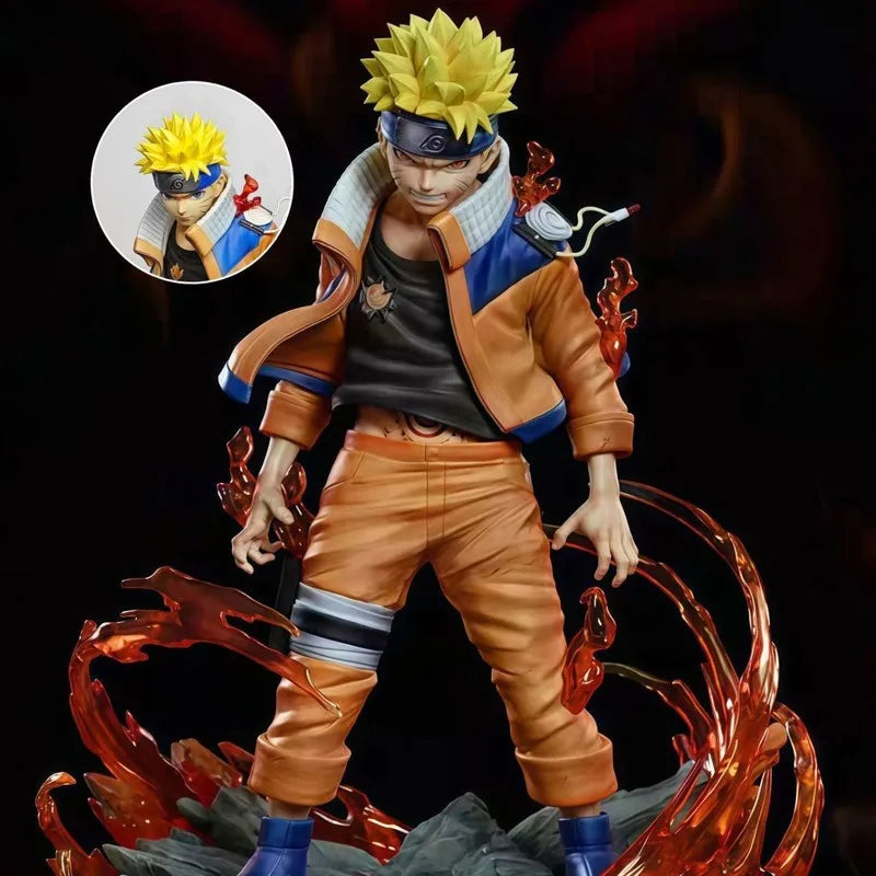 New Naruto Shippuden Premium Gk Nine-Tails Stand Alone Youth Series Naruto Uzumaki Interchangeable Head Collectible Figure Gift