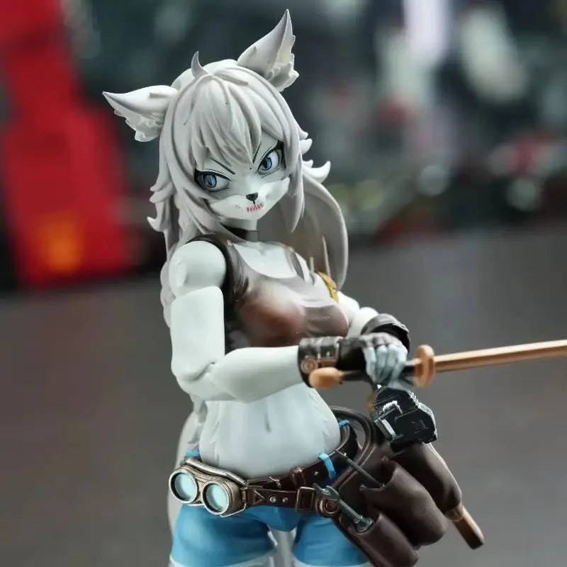 Anime Figure Toys Original Character Repairer 1/12 Wolf Girl Leah Anime Beauty Furry Girls Action Figures Model Toys Fans