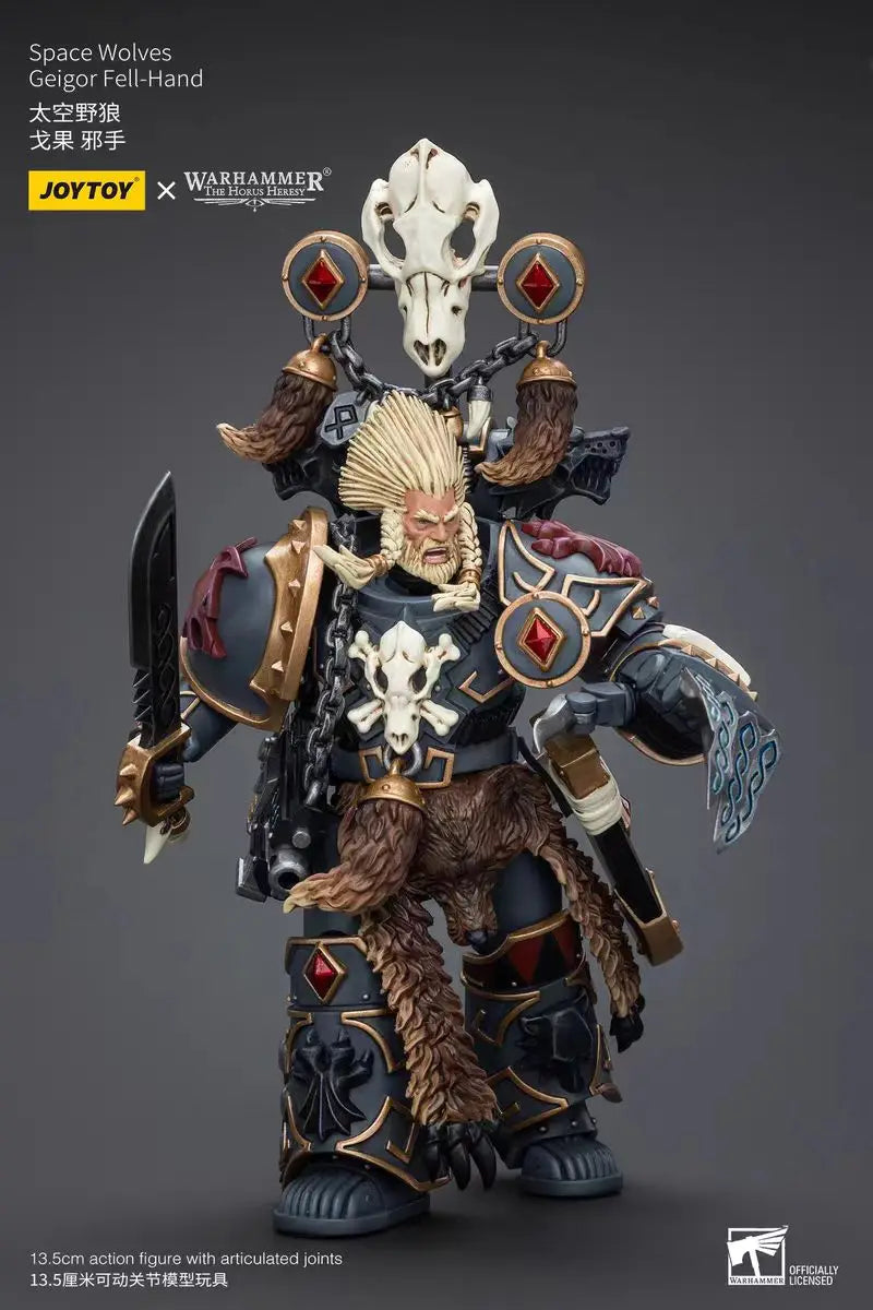 【In Stock 】JOYTOY Warhammer 40K Space Wolves Geigor Fell-Hand 1/18 Action Figures Toys Models