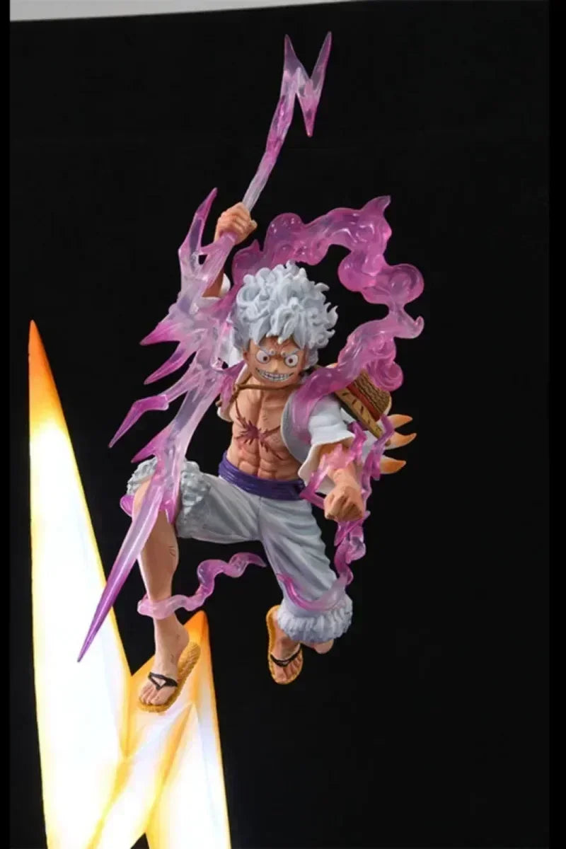 One Piece Anime Figures Gear 5 Luffy Sun God Nika Figure 50cm Pvc Figurie  Gk Statue Collectible Model Decoration Anime Kids Gif