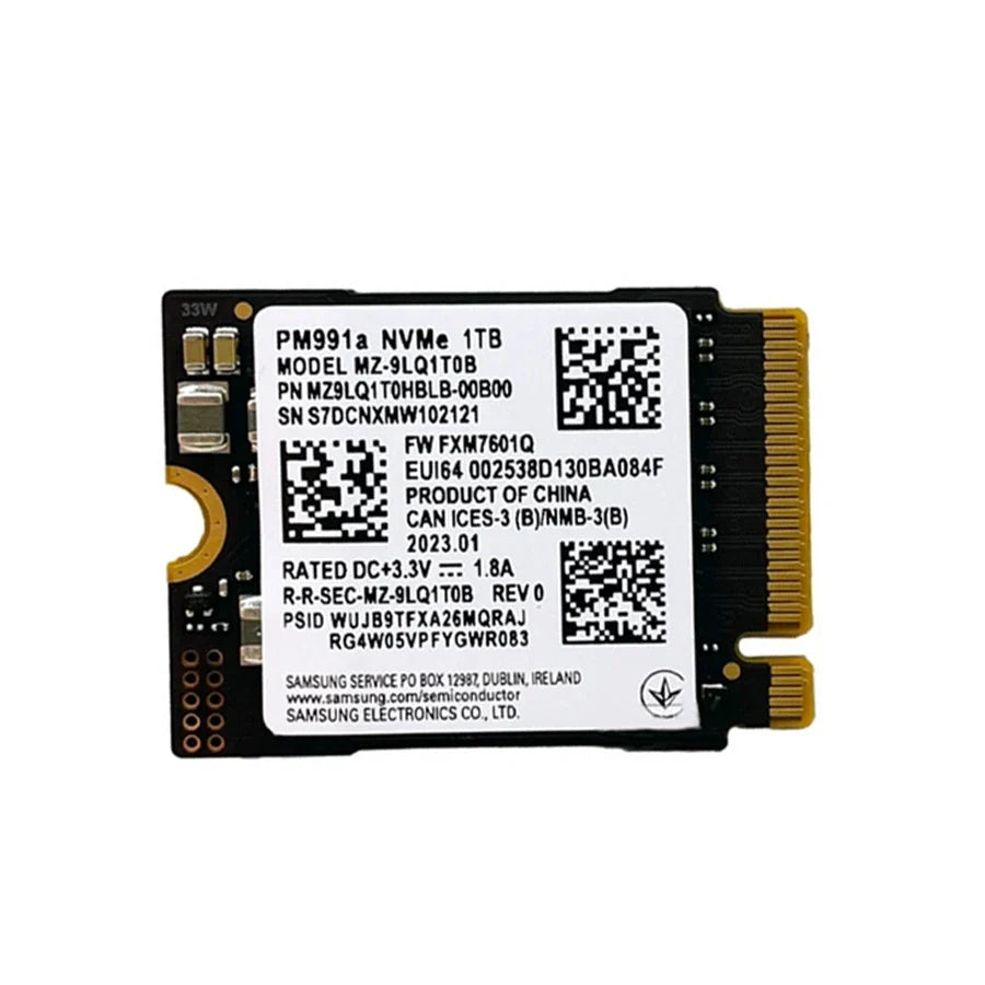 Samsung M.2 2230 SSD PM991a 128GB 256GB 1TB PM991 128GB Internal Solid State Drive PCIe 3.0x4 NVME SSD For Laptop Camera PSP