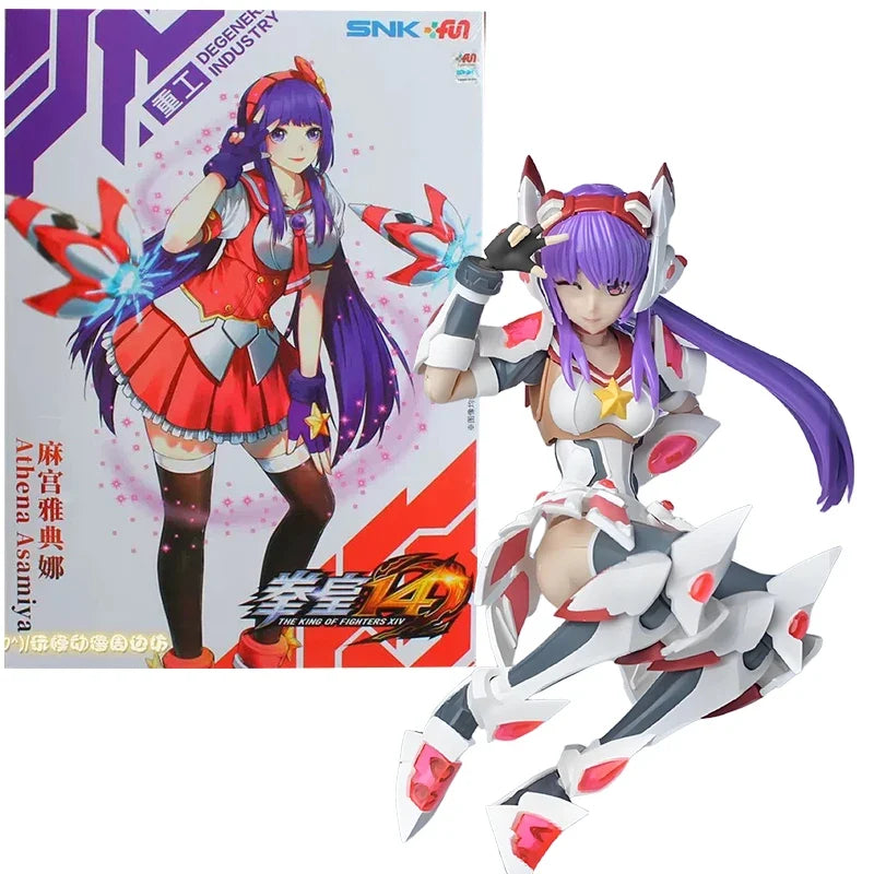 Original THE KING OF FIGNTERS XIV ATHENA ASAMIYA Anime Action Figure Assembly Model Toys Collectible Model Ornaments Gifts