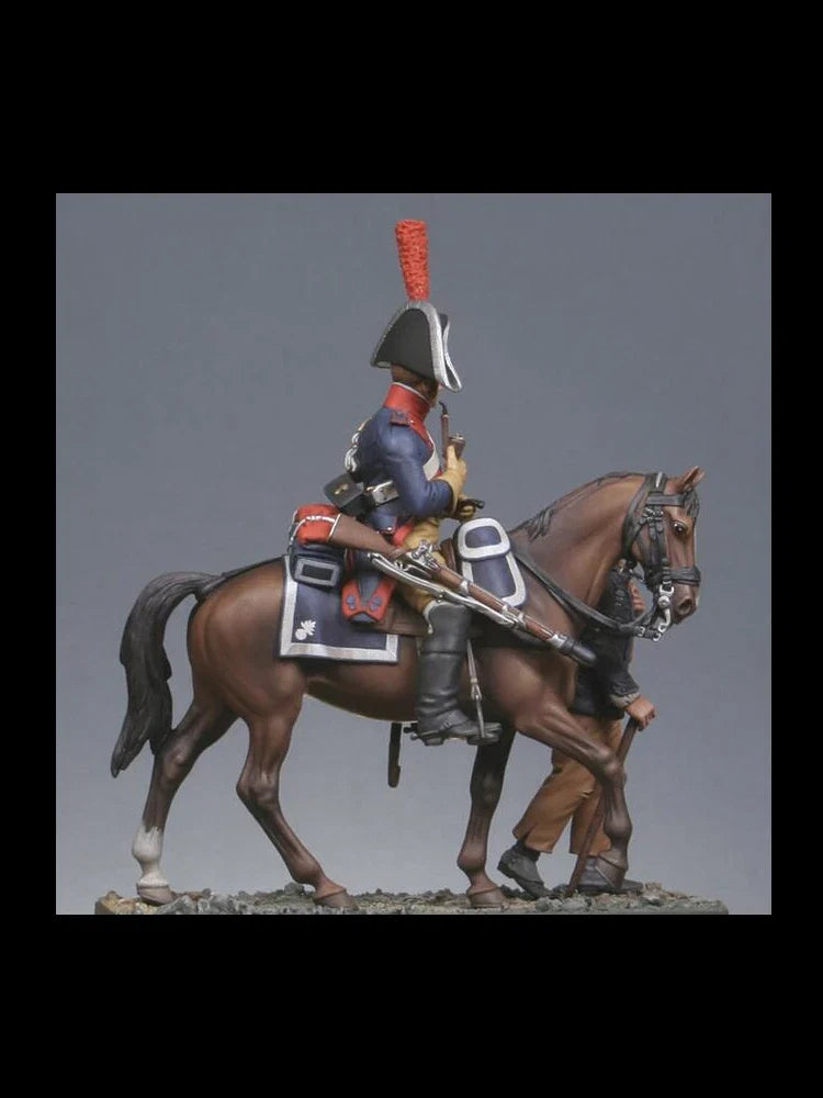 Resin soldier 1/32 54MM   ancient officer soldier WITH HORSE  Model Unassambled Unpainted  Figure Building Kit