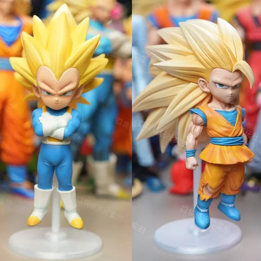 Q Version Dragon Ball Ssj3 Vegeta Figure 21cm/ 8.27inch Super Saiyan 3 Goku Action Figures Collection Model Toys Gifts