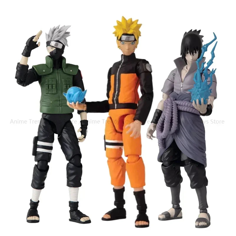 In Stock BANDAI SHF Original Naruto: Shippūden Hatake Kakashi Uzumaki Uchiha Sasuke Anime Heroes Ninja Action Figures WY