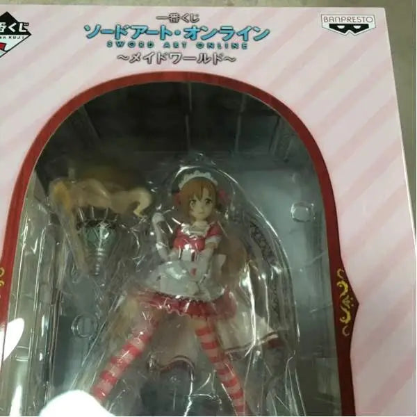 BANDAI Ichiban Kuji Sword Art Online Yuuki Asuna Maid Ver.Figure Prize Action Figure Model Desktop Decoration