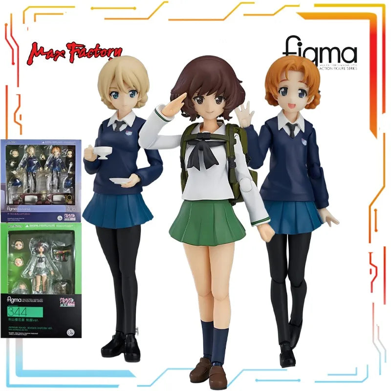 Max Factory Figma Fertigprodukt Bewegliche exquisite Puppe Mädchen und Panzer Theater Edition Anime Spielzeug Modell Festival Geschenk für Jungen