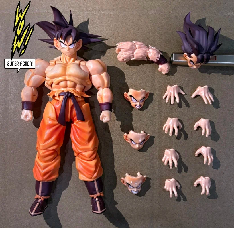 Wow Super Mobile First Duel Son Goku Kaiouken Fist Empty 1/12  Anime Figure Shf Doll Dragon Ball Model Garage Kit Toy Doll Gifts