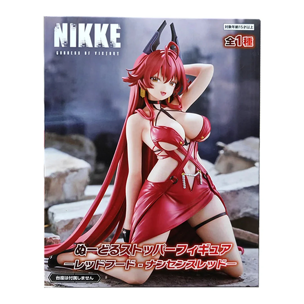 12cm Original Furyu Anime Game Goddess Of Victory: Nikke Red Hood Nonsense Red Noodle Stopper Model Toy Figures
