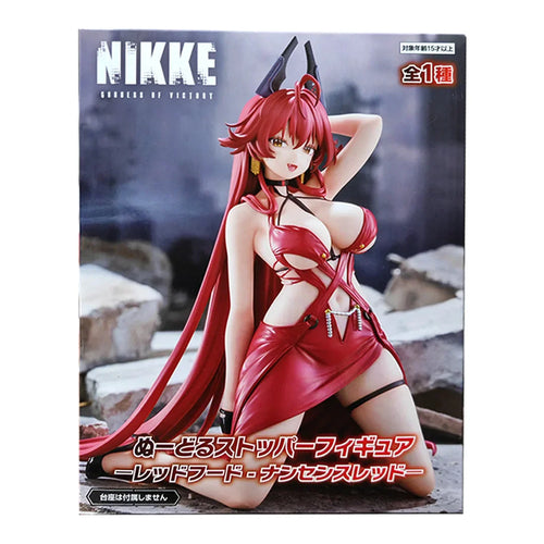 12cm Original Furyu Anime Spiel Goddess Of Victory: Nikke Red Hood Unsinn Roter Nudeltopper Modell Spielfiguren