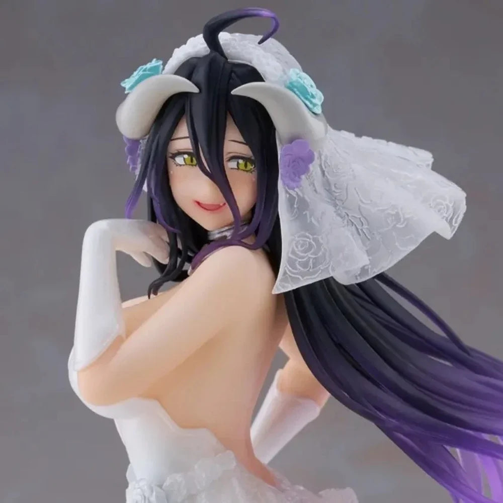 In Stock TAITO Original Genuine Anime Overlord IV Albedo Coreful Figure Wedding Ver. 18cm Collections Model Toy Figures Gift