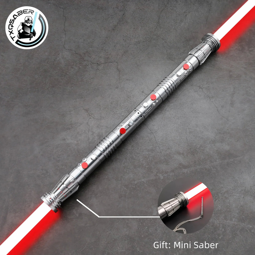 Darth Maul SNV4 2pcs Handle+Blade JEDI 27sound Double Lightsaber Toys Metal Hilt Light Smooth Swing Sword Laser Proffie TXQSABER