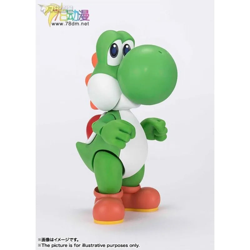 BANDAI Genuine S. H. Figuarts Series Movable Toys The Super Mario Series Is on Fire Super Mario，Yoshi Movable Model Collect
