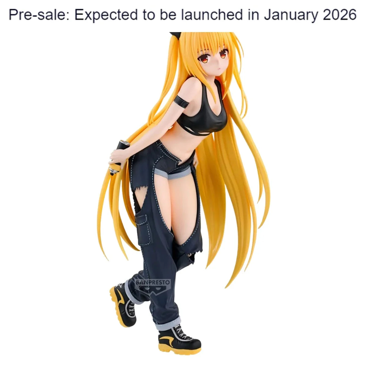 Original Genuine Bandai Prepainted BANPRESTO Glitter & Glamours To LOVEru Darkness Konjiki No Yami Street Ver. H=22cm Figure