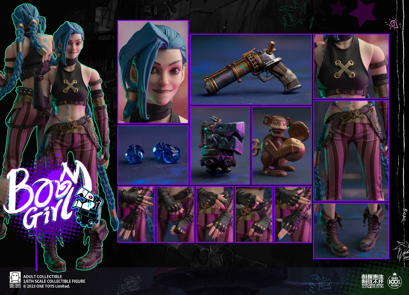 In stock original Onetoys OT021 1/6 Jinx Jinx movable female soldier