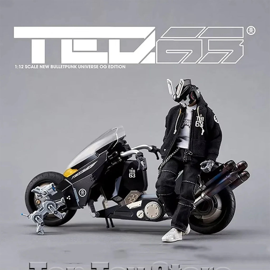 Devil toys Quiccs TEQ63 SRCH K9 Dog Motorcycle 1/12 Mech Warrior black with Movable Action Figure toy Set Model for Fans Holiday